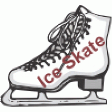 Ice Skate - 5.5x6 in. Magnet Die Cut