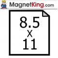8.5" x 11" Sheets Very Thin Indoor Inkjet Matte White Magnet (100 pk)