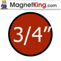 0.75 in. Circle Medium Standard Colors Matte Magnet