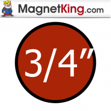 0.75 in. Circle Thin Matte White Magnet