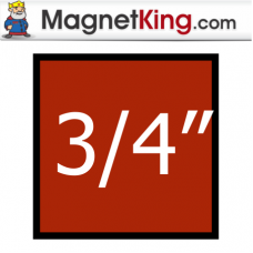 0.75 in. Square Thick Matte White Magnet