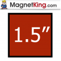1.5 in. Square Thick Matte White Magnet