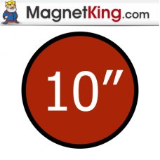 10 in. Circle Thin Matte White Magnet