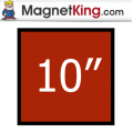 10 in. Square Medium Matte White Magnet