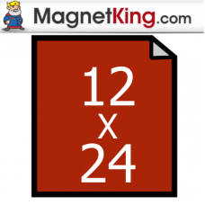 12" x 24" Sheet Medium White Dry Erase Magnet Receptive