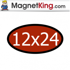 12 x 24 Oval Medium Dry Erase White Magnet