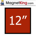 12 in. Square Thin Matte White Magnet
