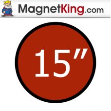 15 in. Circle Medium Matte White Magnet