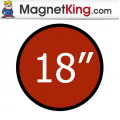 18 in. Circle Thick Matte White/Matte White Magnet