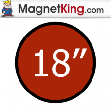 18 in. Circle Thin Matte White Magnet