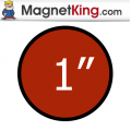 1 in. Circle Thick Matte White/Matte White Magnet