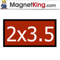 2 x 3.5 Rectangle Medium Peel n Stick Outdoor Adhesive High Energy Magnet