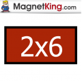 2 x 6 Rectangle Thin Plain Magnet