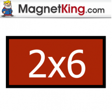 2 x 6 Rectangle Medium Dry Erase White Magnet