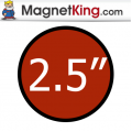 2.5 in. Circle Thick Matte White/Matte White Magnet