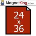 24" x 36" Sheet Medium Dry Erase White Magnet