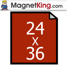 24" x 36" Sheet Medium White / Peel n Stick Magnet Receptive