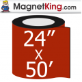 24" x 50' Roll Very Thin .012" Indoor Inkjet Paper Matte White Magnet