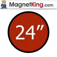 24 in. Circle Medium Matte White Magnet