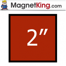 2 in. Square Thin Matte White Magnet