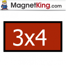 3 x 4 Rectangle Thick Matte White Magnet