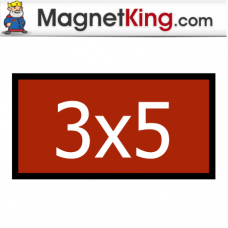 3 x 5 Rectangle Thin Matte White Magnet