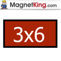 3 x 6 Rectangle Thin Plain Magnet