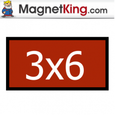 3 x 6 Rectangle Medium Matte White Magnet