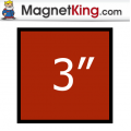 3 in. Square Medium Matte White Magnet