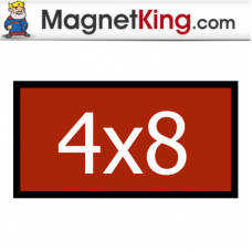 4 x 8 Rectangle Thin Matte White Magnet