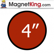 4 in. Circle Thin Matte White Magnet