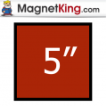 5 in. Square Medium Matte White Magnet