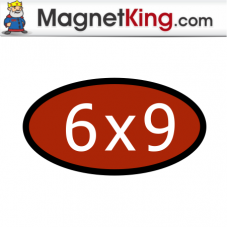 6 x 9 Oval Medium Glossy White Magnet