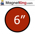 6 in. Circle Medium Glossy White Magnet
