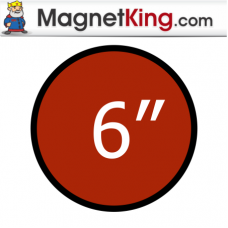 6 in. Circle Thin Matte White Magnet