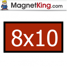 8 x 10 Rectangle Thin Matte White Magnet
