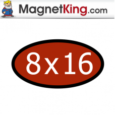8 x 16 Oval Medium Matte White Magnet