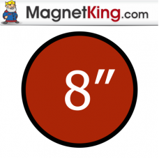 8 in. Circle Medium Dry Erase White Magnet