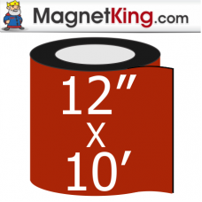 12" x 10' Roll Thin Glossy White Magnet