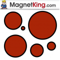 54 pc Assorted Circles Medium White Matte Magnet