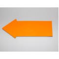 2" x 5" Fluorescent Orange Appraiser Arrows - 24 Plain No Text
